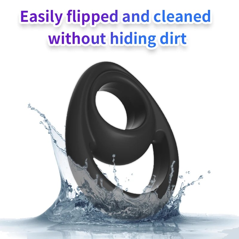 Soft Silicone Cock Penis Rings Testis Restraint Lock Ring Erection Lasting Time Delay Ejaculation Ball Stretcher Sex Toy for Men