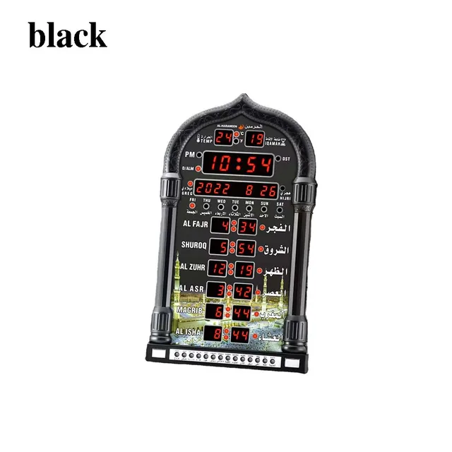 Azan Mosque Prayer Clock Islamic Mosque Muslim Prayer Calendar Wall