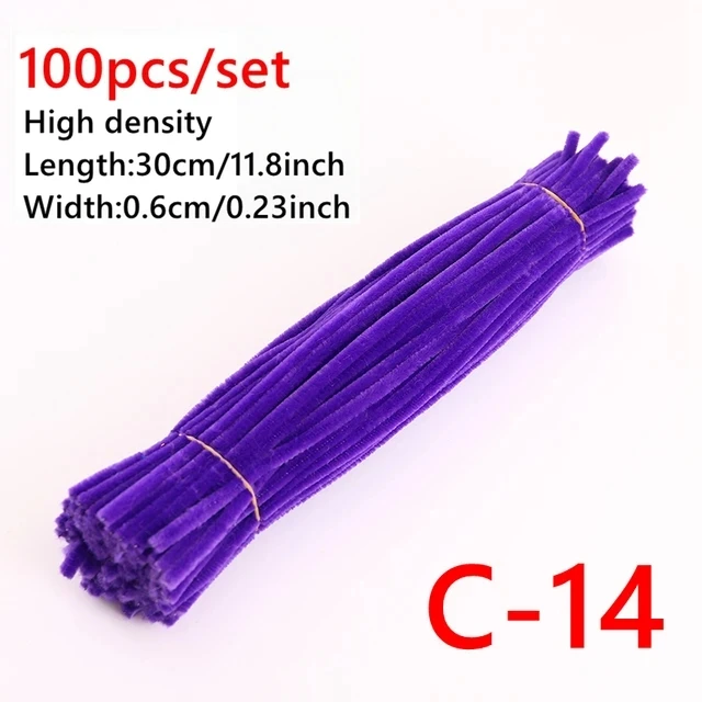 100pcs Vibrant Chenille Stems for Creative DIY Crafting