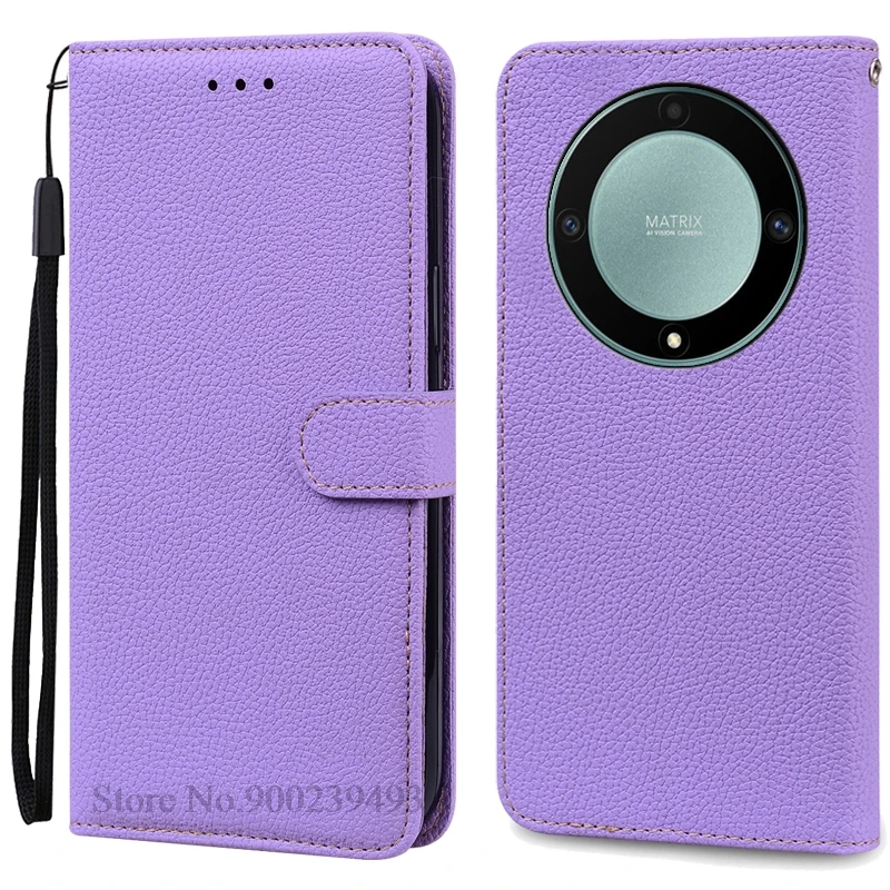 Luxury Leather Flip Wallet Cover for Honor X9A 5G - Premium Silicone Protection