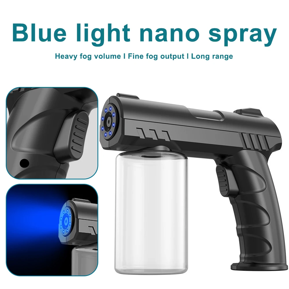 Wireless Electric Sanitizer Sprayer 280ML USB Nano Blue Light Steam Sprayer Home Garden Disinfection Watering Atomizer Tool plant watering device