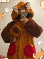 Winter Women Home Pajamas Cartoon Raccoon Kigurumi Unicorn Sleepwear Night Dress Animal Cosplay Nightgowns Thickened Warm Robes - Image 5