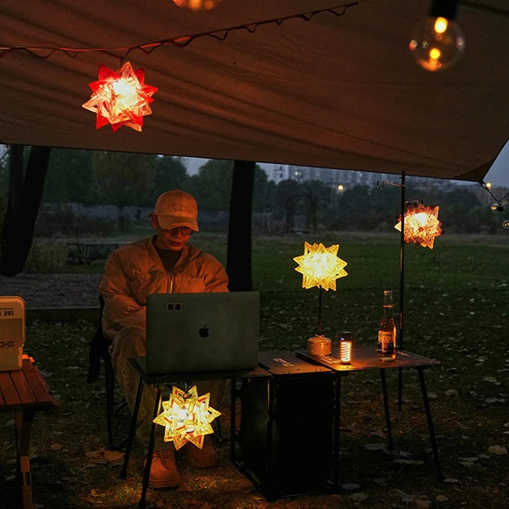 Portable Polar Star PP Board Lampshade Waterproof Polestar Camp Lamp Shade Hollow out Lamp Shade Ornament Lantern Accessories rattan lamp shade glass lamp shade paper lamp shade flashlight diffuser lampshade lamp shade