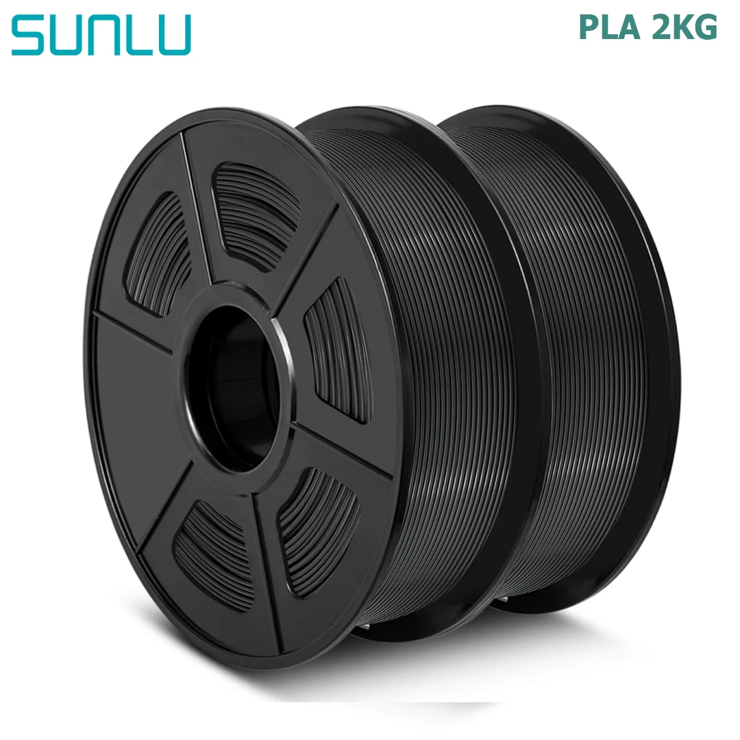 SUNLU PLA 1.75mm 2 Rolls 1KG/Roll ±0.02mm High Quality Filament 3D Printing Material Biodegradable Suitable All FDM 3D Printers