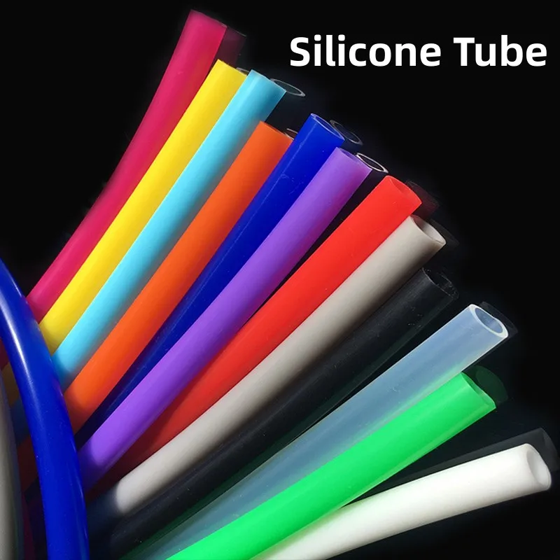 Silicone Tube Water Pipe Rubber Hose Rubber Tube Rubber Tubing 1 Meter ID 1 2 3 4 5 6 7 8 9 10 mm Silicone Tube Flexible Rubber Hose Food Grade Soft Drink Pipe Water Connector