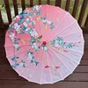 70/82cm Women Parasol Silk Cloth Oil Paper Umbrella Classical Dance Hanfu Chinese Ceiling Decoration Cheongsam Fashion Show 2
