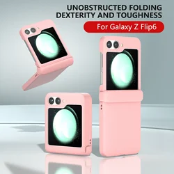 Luxurious Candy-Color Skin Feel Shockproof Case with Hinge Protection - 3-Piece Set for Samsung Z Flip5 (Pink)