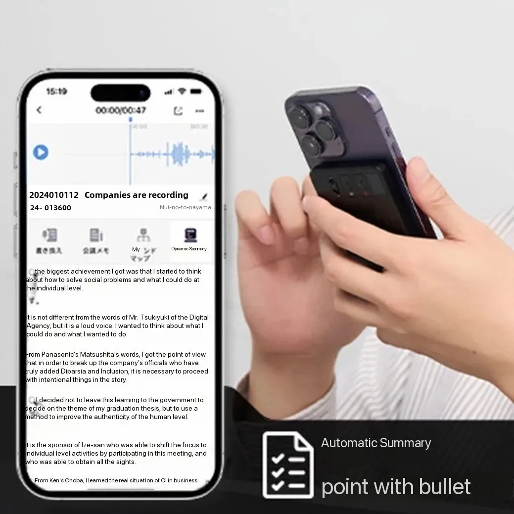 ChatGPT-4 AI Powered Mini Voice Note Recorder Realtime Translator Device Phone Charging Free Translator Intelligent