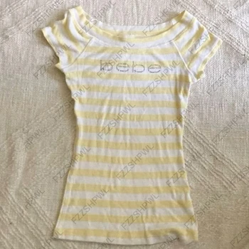 Vintage Sleeveless Tank Top Letters Summer Print Personality Crop top Sleeveless Slim Streetwear Punk Y2K Baby Tee Short Sleeve 1