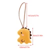 1pc Cute Dinosaur Name Sticker Pendant Cartoon Animal Plush Stuffed Doll Anti-lost Mark Name Tag Charm Keychain Bag Decor 2