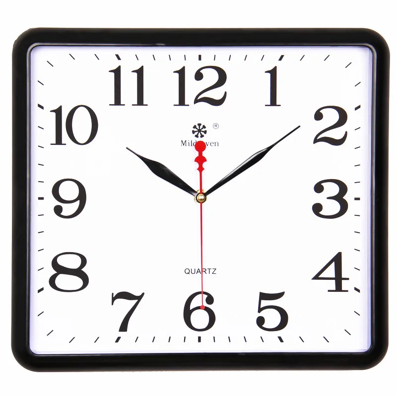 Large Square Digital Wall Clock with Led Calendar Color:Style 6;Sheet Size:13INCH 33X33CM