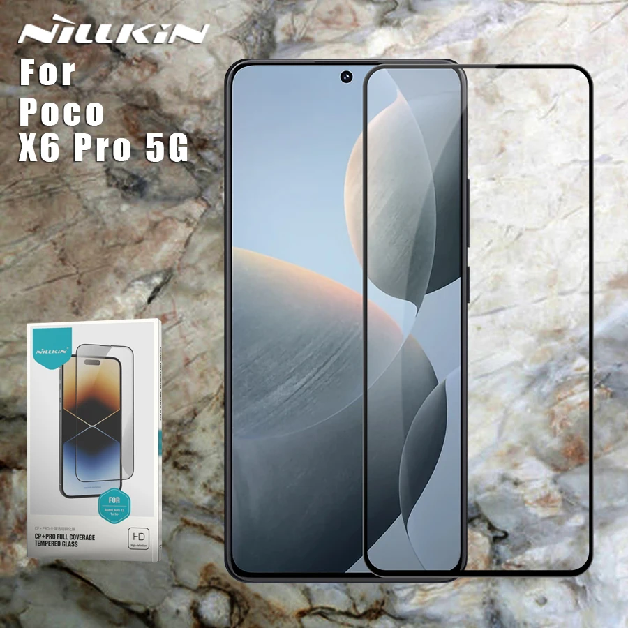 

Nillkin for Xiaomi Poco X6 Pro 5G Tempered Glass CP+PRO Full Cover glue Screen Protector Film for Pocox6Pro