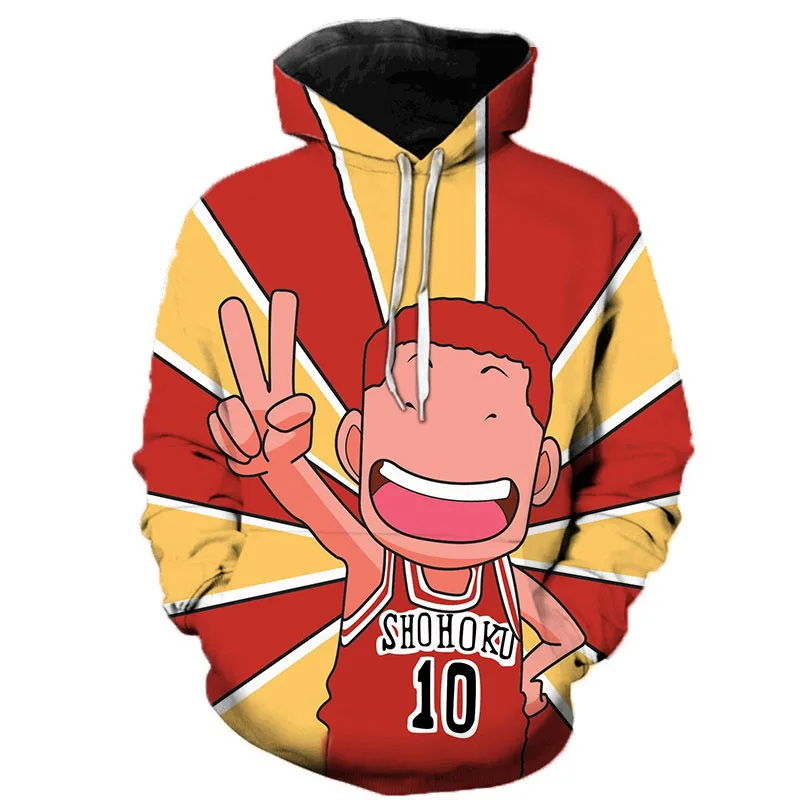 

Anime Slam Dunk Printed 3D Pullover Hoodies Men Women Long Sleeve Sweatshirts Streetwear Plus Size Personality Oversized Coats