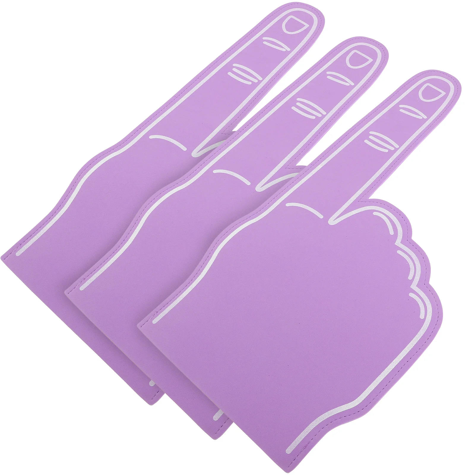 3 Pcs Purple Foam Fingers Cheerleading Hands Sports Fan Accessory Noise Maker Foams Hand For Team Sports Souvenirs Gifts Foam