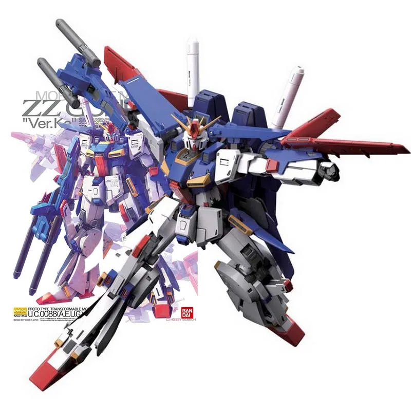 Bandai Genuine Gunpla Action Figure Mg Msz010 Ζζ Ver.ka Collection Gundam Model Kits Anime
