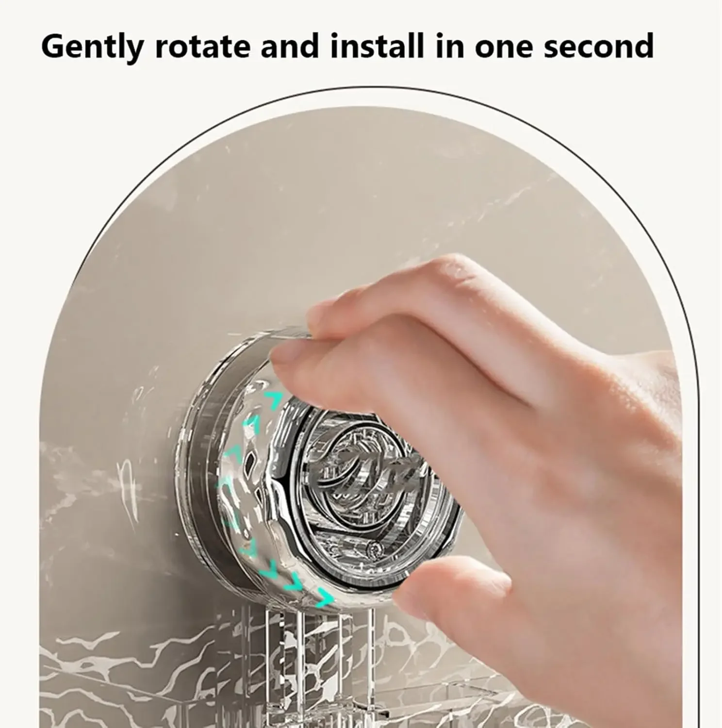 Corrugated Suction Cup Storage Holder Light Luxury Style Glacier Pattern Suction Cup Shelf No-Drill Bathroom Suction Storage Box 4