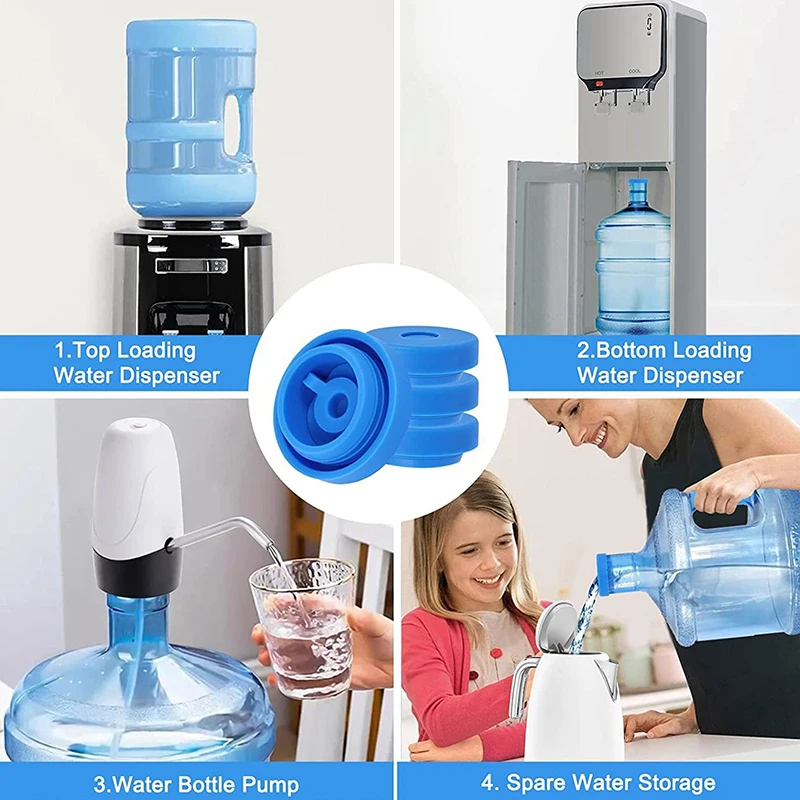 Replacement Water Bottle Lid New Drinking Bucket Silicone Water Jugs Lid Stopper 3 And 5 Gallon Anti Splash Top Cover