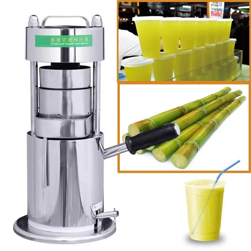 Stainless steel Manual sugarcane juice machine sugar cane juicer, cane-juice squeezer,sugarcane juice extractor machine stainless steel sugar cane juicer battery type sugarcane juicing making machine high quality hot selling stainless steel sugar