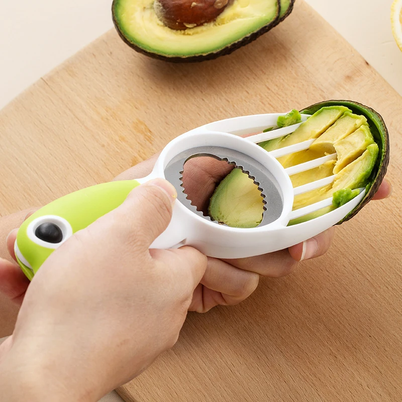 

Kitchen Gadgets Avocado Knife Avocado Peeler And Slicer Stainless Steel 3-in-1 Avocado Slicer