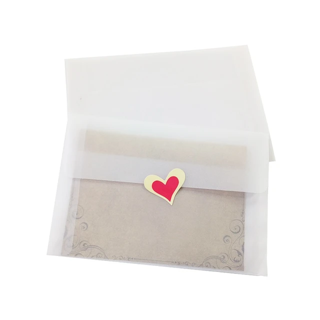 20pcs/lot Custom Transparent Envelope Translucent Paper