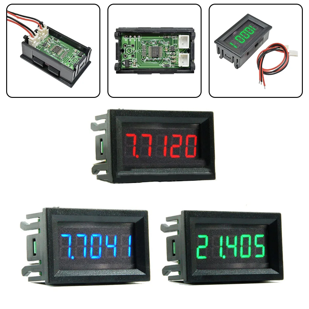 전기 장비 테스트를 위한 5자리 LED 디스플레이 033V 및 3선 연결 기능을 갖춘 DC 디지털 전압계