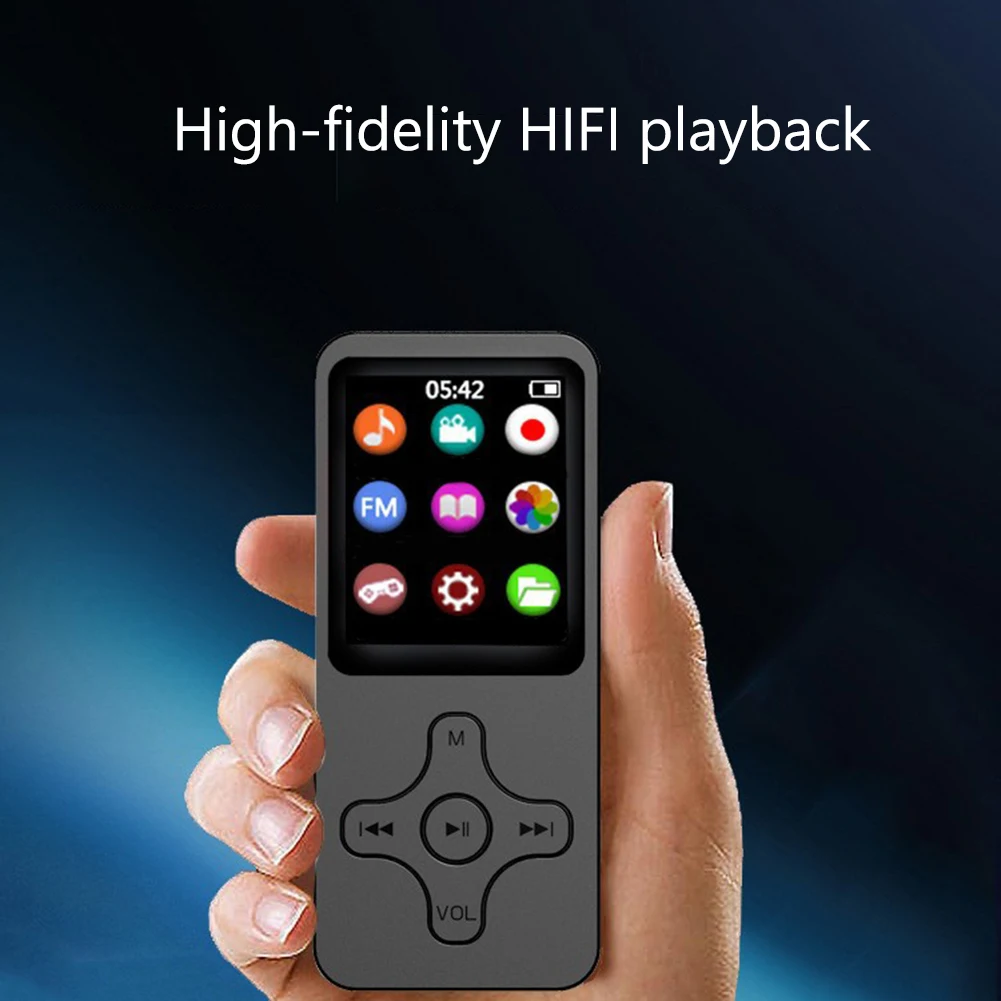 

Portable MP3 Player Bluetooth-compatible Speaker HiFi Music Players Multifunctional Video Walkman for Student Recording E-book
