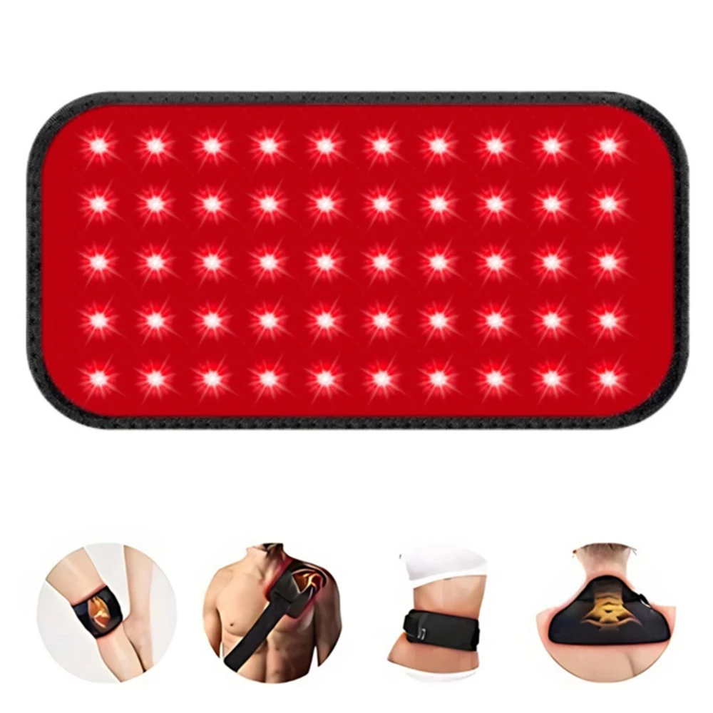 LED Red Light Therapy Belt for Pain Relief 660nm 850nm Red Infrared Light Pad for Waist,Back,Abdomen,Knees,Wrists Joints Muscle