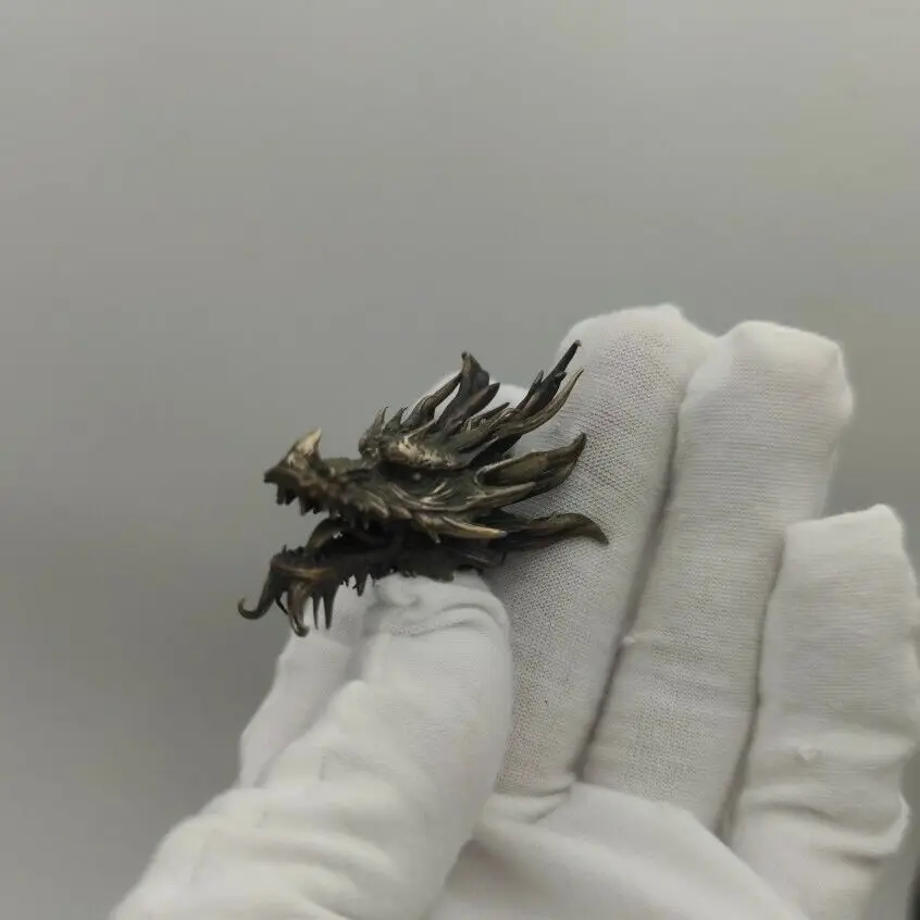 

Chinese Old Bronze Copper Statue Hand Carved Dragon