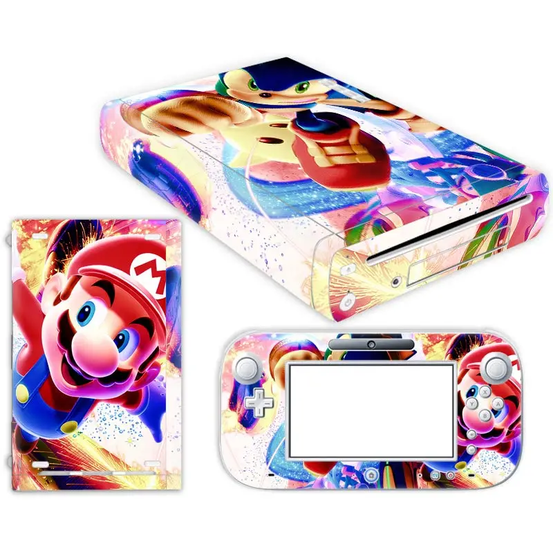 Super Luigi Mari Brothers Vinyl Cover For Nintend Wii U Console Controller Decal Game Accessories For Wii U Skin Sticker 