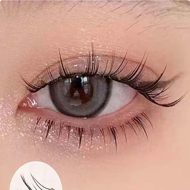 

MJ001 Non-glue self-adhesive false eyelashes natural small flame Little Wildcat lower lashes single cluster lazy novice lashes