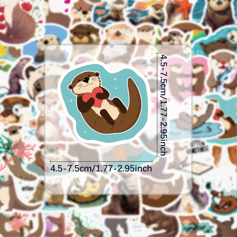 Charming Otter Doodle Sticker Collection - Vibrant, Unique Designs