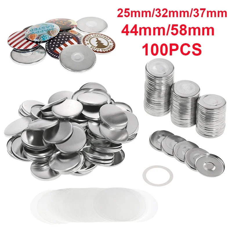25mm 32mm 44mm 58mm magnet fridge button making parts DIY refrigerator button badge maker machine accessories supplies 100pcs badge parts button making supplies