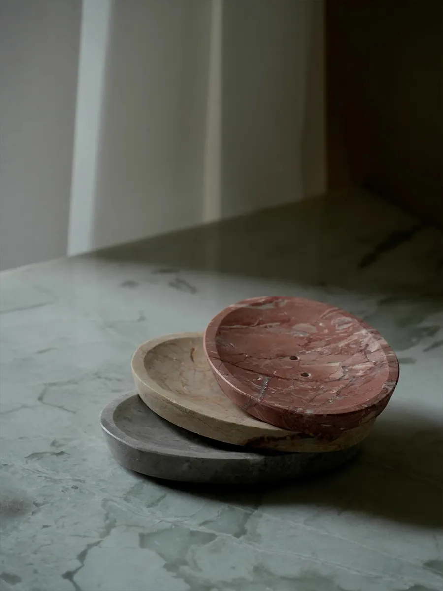 Natural Marble Soap Tray Modern Simple Style Drain Tray Creative Home Decor Art Photography Prop Bathroom Ornaments Storage Dish 4