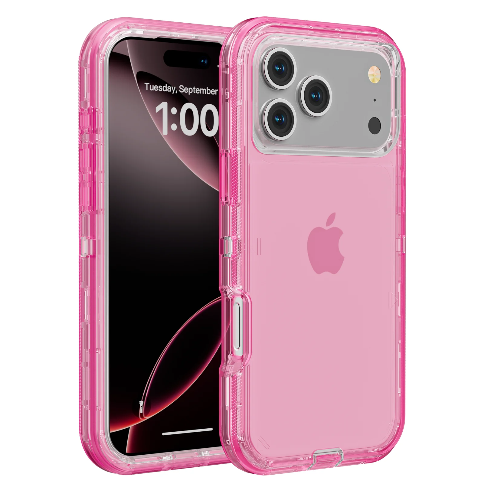Durable Transparent Shockproof Armor Cover 3-in-1 Hybrid