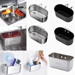 304 Stainless Steel Sink Drain Multi-Functional Storage Organizer Food Waste Leftover Strainer Basket for Kitchen Bathroom Tools