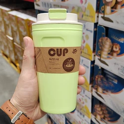 Eco - Friendly Bamboo Fiber Travel Coffee Mug with Silicone Lid - 420ml, Ideal Christmas Gift - 420ml (Green)