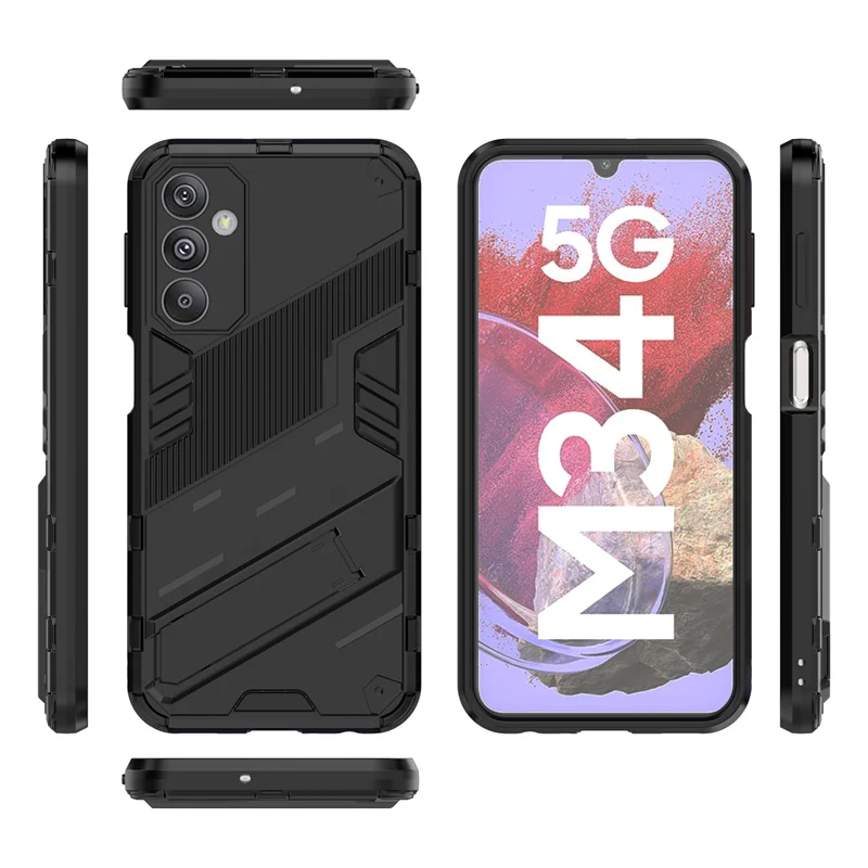 Magnetic Armor Shockproof Phone Case with Stand and Protective Back Cover