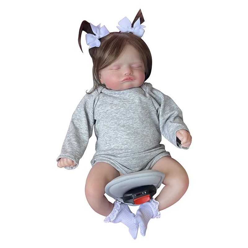 현실적인 수면 소녀 인형, 45cm 코튼 바디, 손 뿌리 머리카락, 로잘리