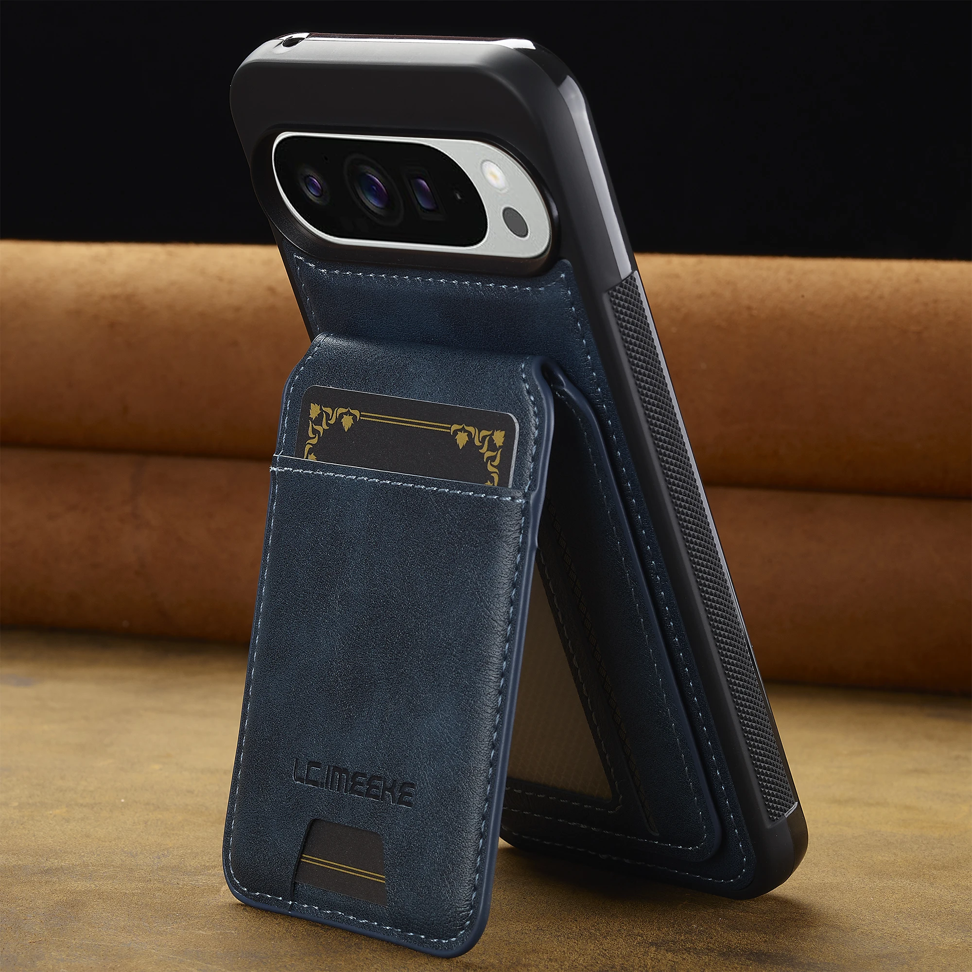 Premium Magnetic Leather Flip Phone Case with Card Holder