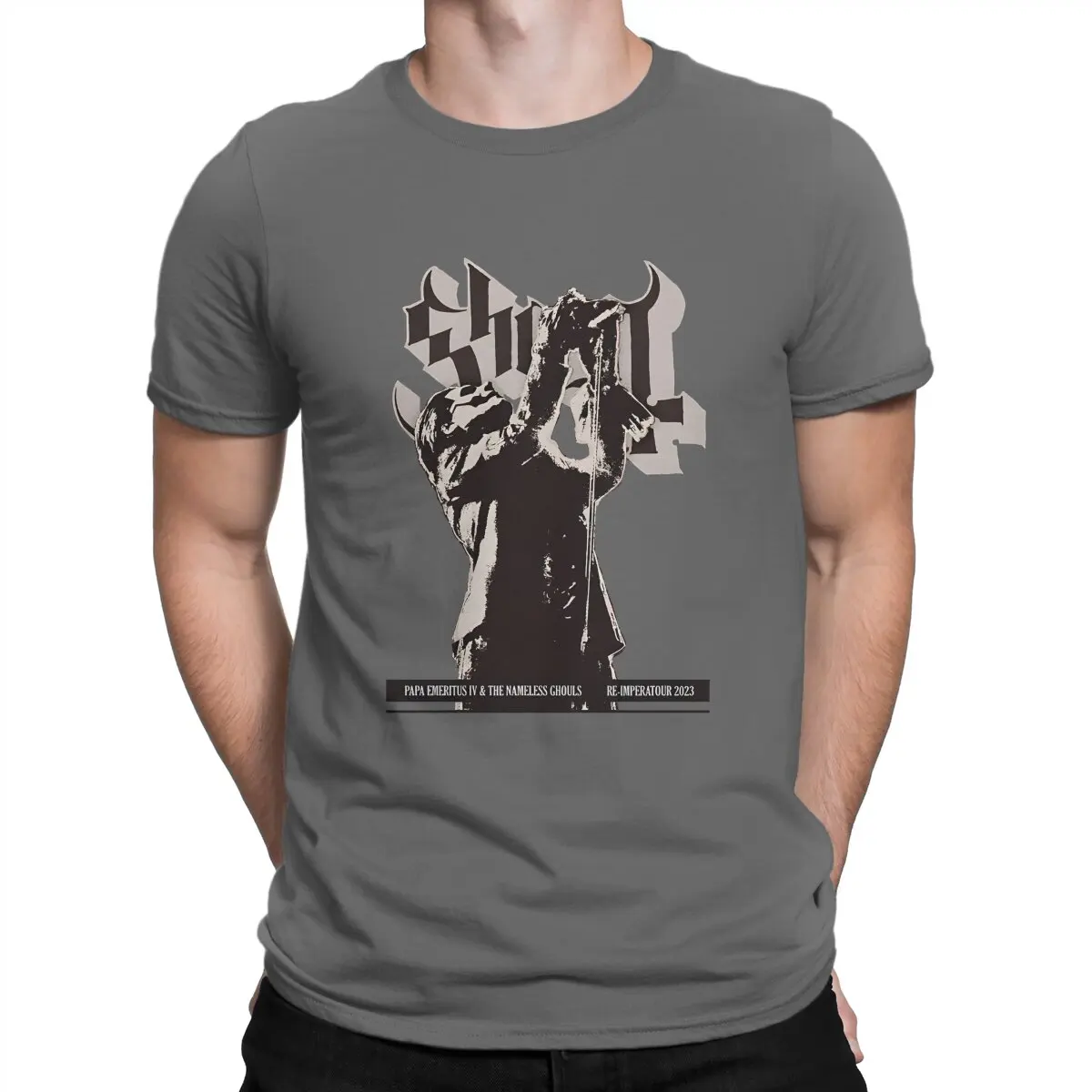 thumbnail image 1 of Camiseta de hombre con póster de banda, camiseta creativa, camiseta de manga corta con cuello redondo, algodón puro, regalo de cumpleaños, 1 of 7