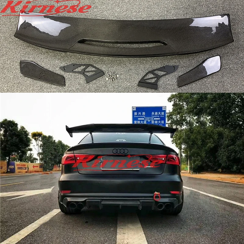 

Car Styling Carbon Fiber Modified Rear Spoiler Tail Trunk Lip Wing Decoration for Audi A3 S3 RS3 MAD Style Universal Spoiler