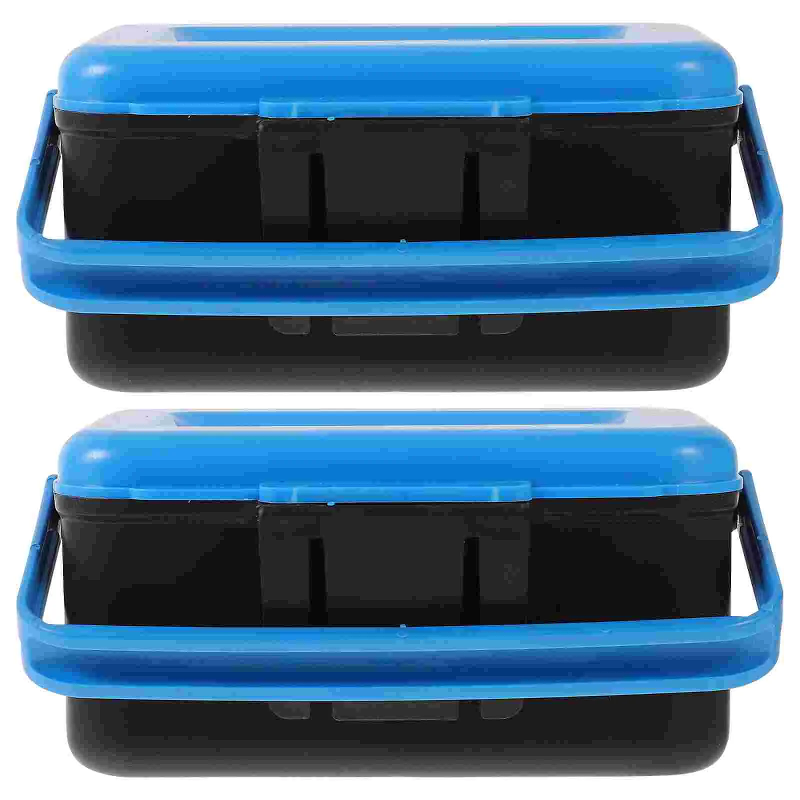 

2 Pcs Red Worm Box Bait Plastic Cooler Supply Portable Fishing Supplies Abs Accessory