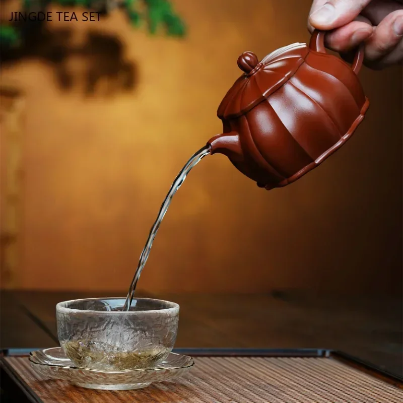 200ml Chinese Yixing Purple Clay Tea Pot Raw Ore Dahongpao Beauty Tea Infuser Custom Hand-painted Zisha Filter Teapot