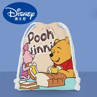Anime Winnie the Pooh Backpack Cartoon Pooh Eeyore Tigger Student Nonwoven Drawstring Bag Kid Shower Supplies Storage Bag Gift 1