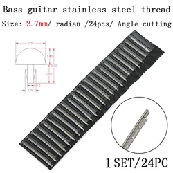Premium Fingerboard Fret Wire Set - Nickel Silver & Stainless Steel - 24-Piece Guitar Repair Kit (BASS ST 2.7mm 24PC)