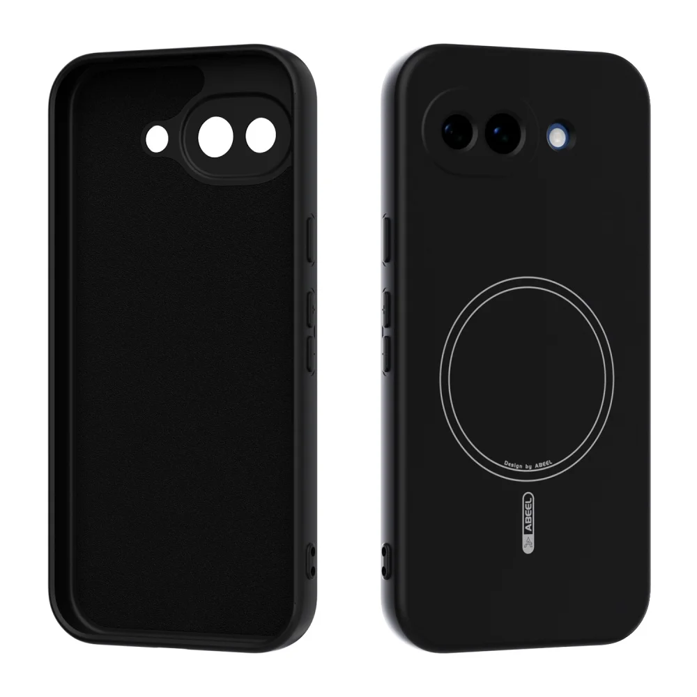 Premium Liquid Silicone Glossy Magnetic Phone Case with Built-In Flocking Lining