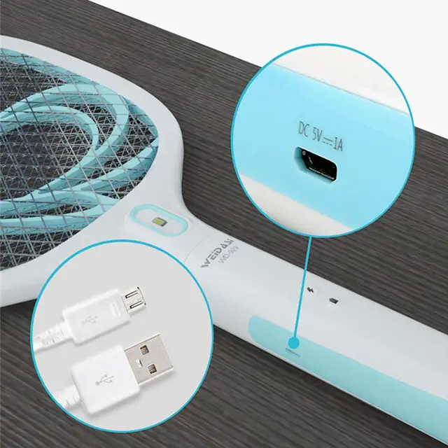 Elektromos Szúnyoggyilkos Légy Swatter Csapda Usb Újratölthető Szúnyog Ütő Rovar Gyilkos Beltéri Kültéri Vezérlés Light - Image 2