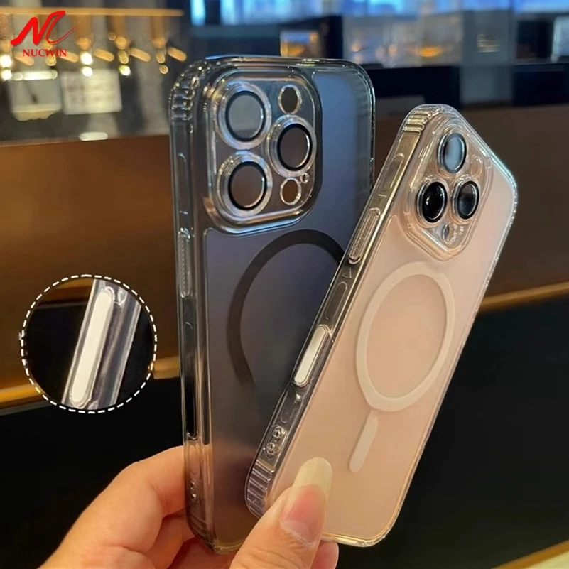 Translucent Clear Case with Camera Protector and Control Button