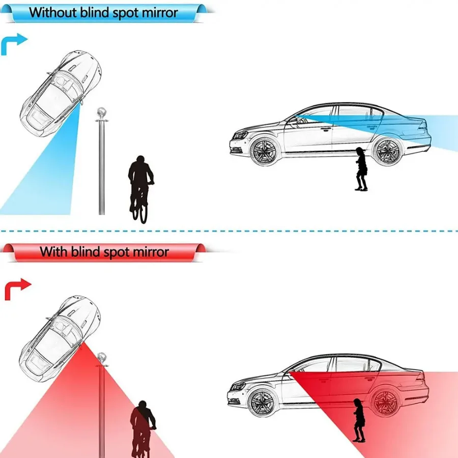 2 Stuks Auto Auto Accessoires Auto Dode Hoek Spiegel Brede Convexe Lens Voor Parkeren Hulpspiegel Verstelbare Achteruitkijkspiegel