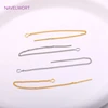 85mm Long Earwire 18K Gold Plating Brass Thin Chain Ear Thread with Open Jump Ring,Women Drop Dangle Earrings Findings Wholesale 1